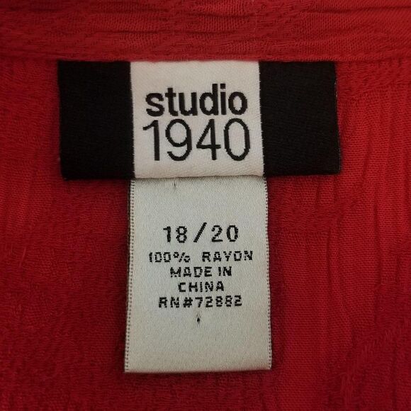 Studio 1940 Vintage 90's Dress 2PC Set (Size 18/20 - Picture 8 of 10